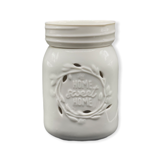 White Mason Jar Warmer