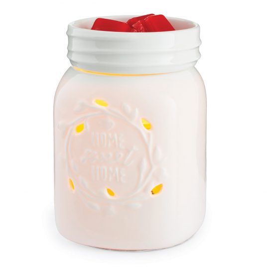White Mason Jar Warmer